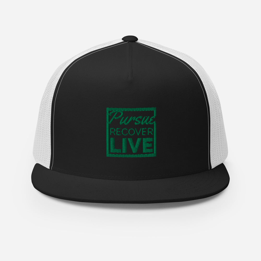 PURSUE RECOVER LIVE Trucker Cap - GRN EMB