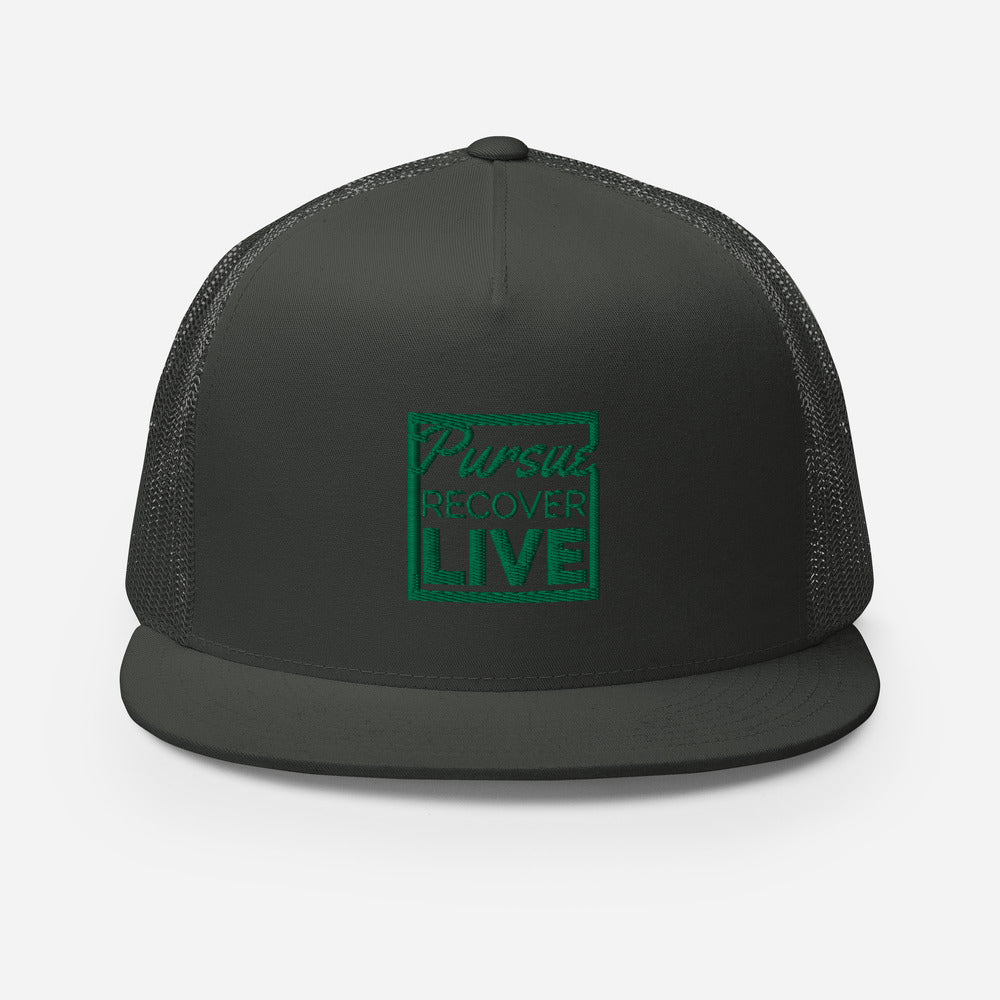 PURSUE RECOVER LIVE Trucker Cap - GRN EMB