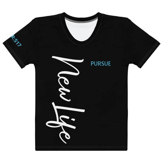 PURSUE NEW LIFE FULL BODY CURSIVE JERSIVE TEE