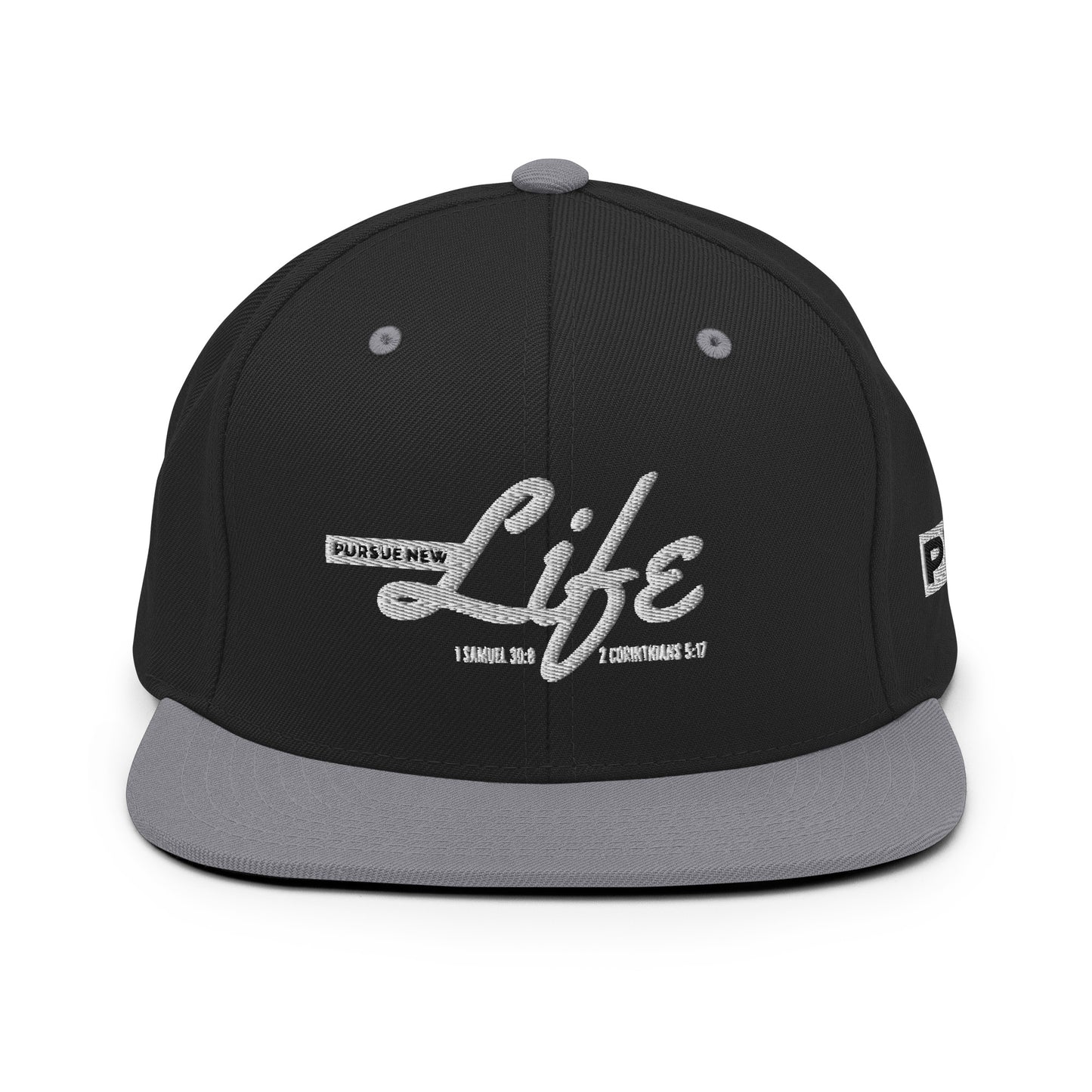 PURSUE NEW LIFE Snapback - WHT-BLK EMB