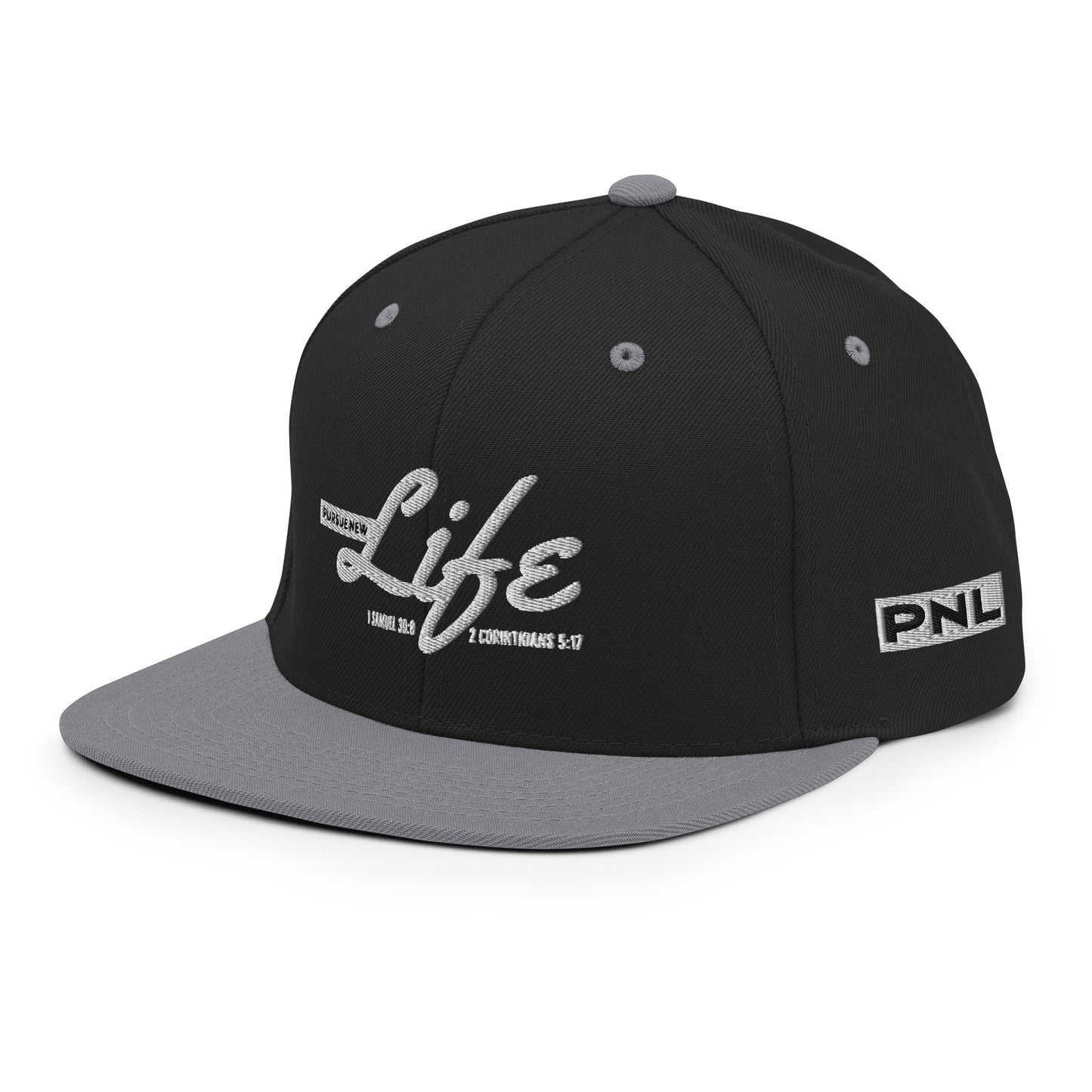 PURSUE NEW LIFE Snapback - WHT-BLK EMB