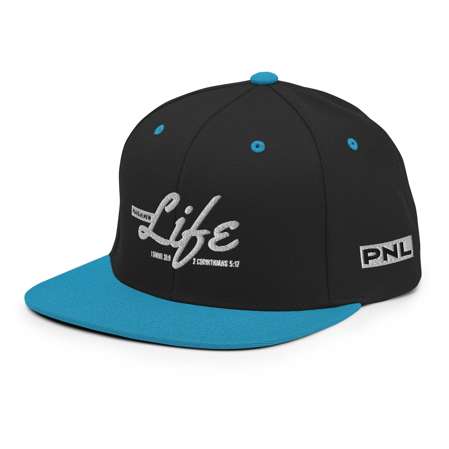 PURSUE NEW LIFE Snapback - WHT-BLK EMB