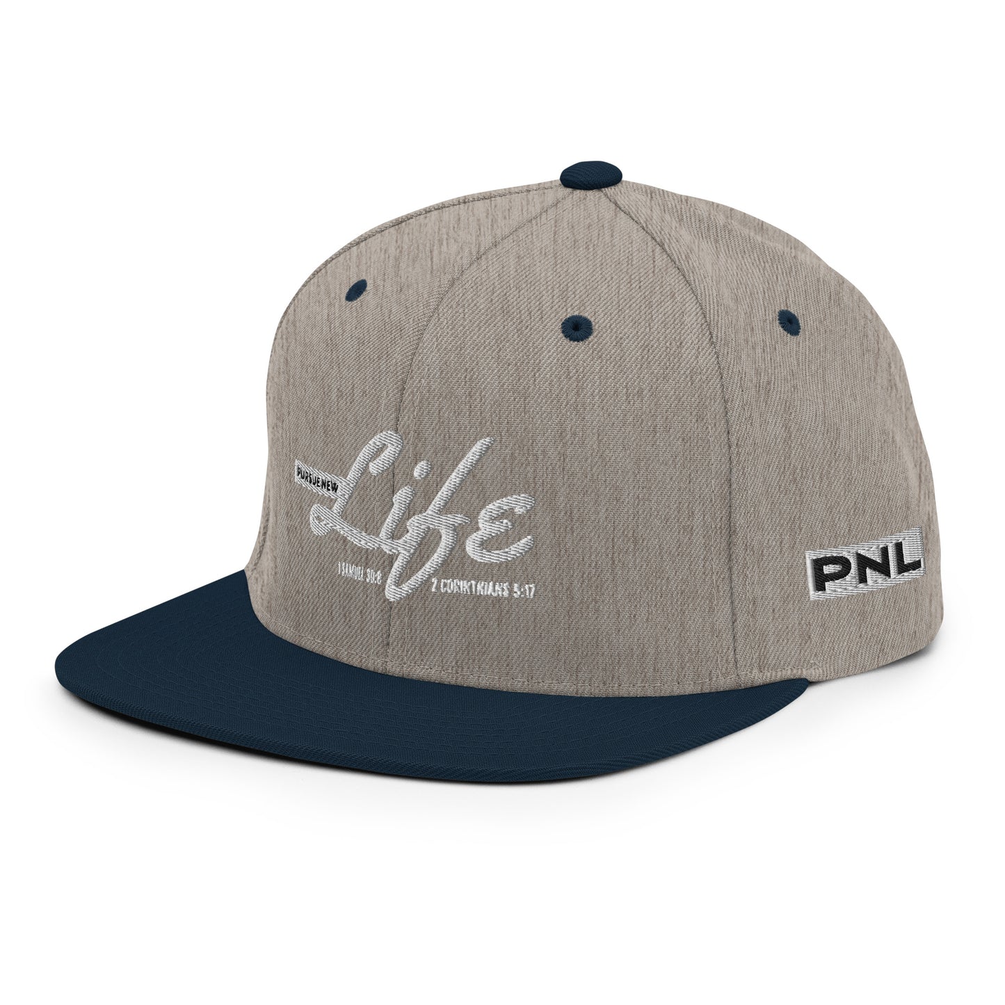 PURSUE NEW LIFE Snapback - WHT-BLK EMB