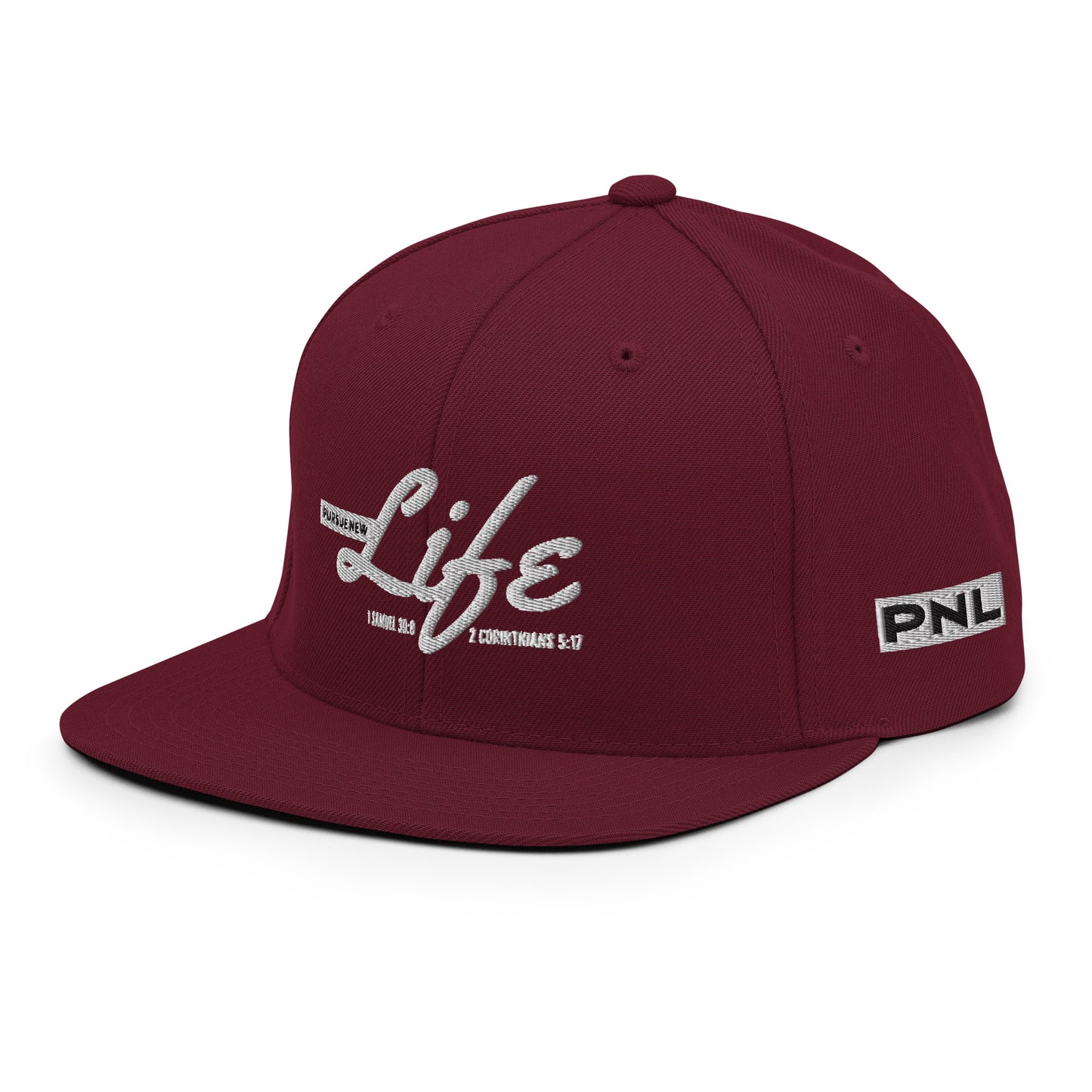 PURSUE NEW LIFE Snapback - WHT-BLK EMB