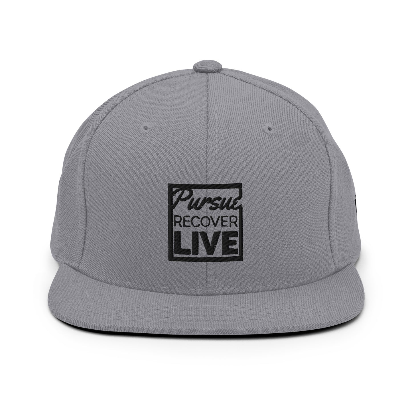 PURSUE RECOVER LIVE Snapback Hat - BLK-WHT EMB