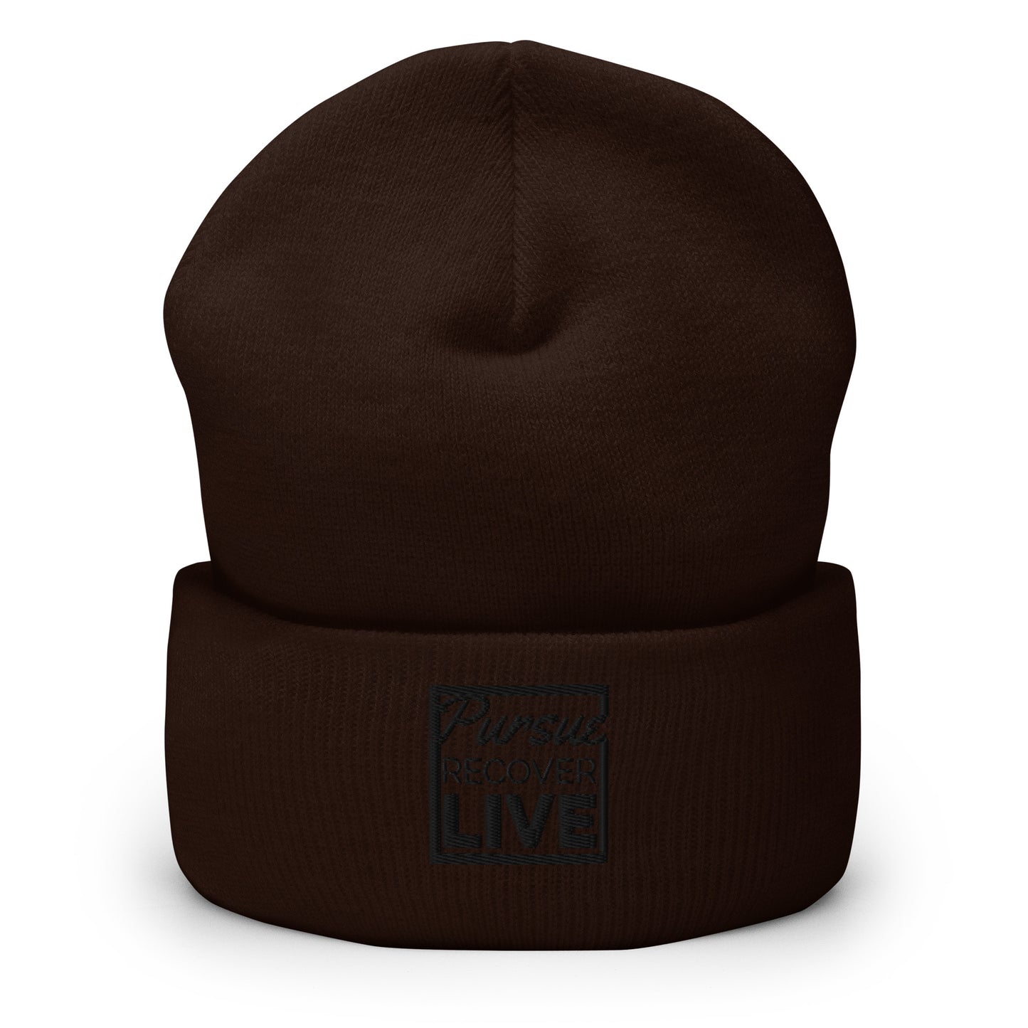 PURSUE RECOVER LIVE Cuffed Beanie - BLK EMB