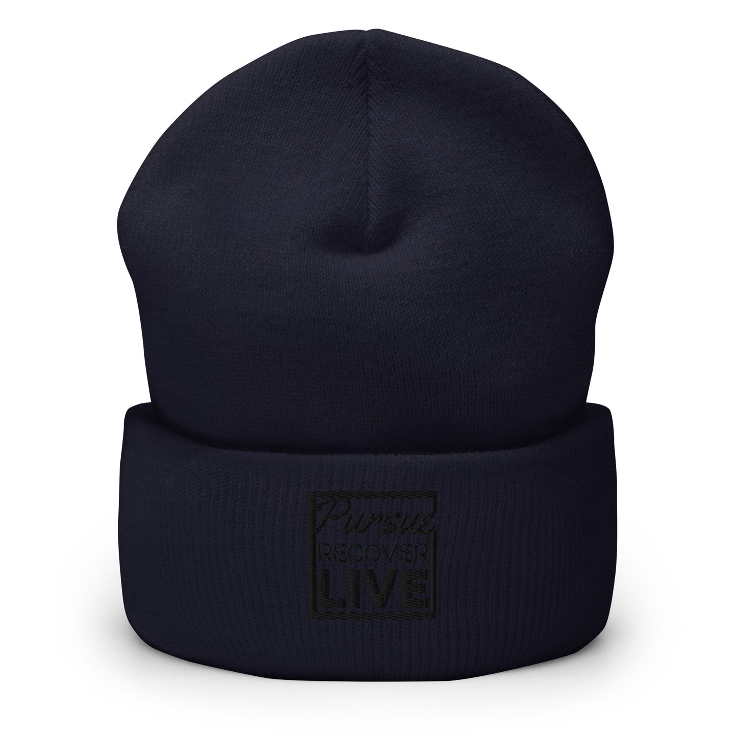 PURSUE RECOVER LIVE Cuffed Beanie - BLK EMB