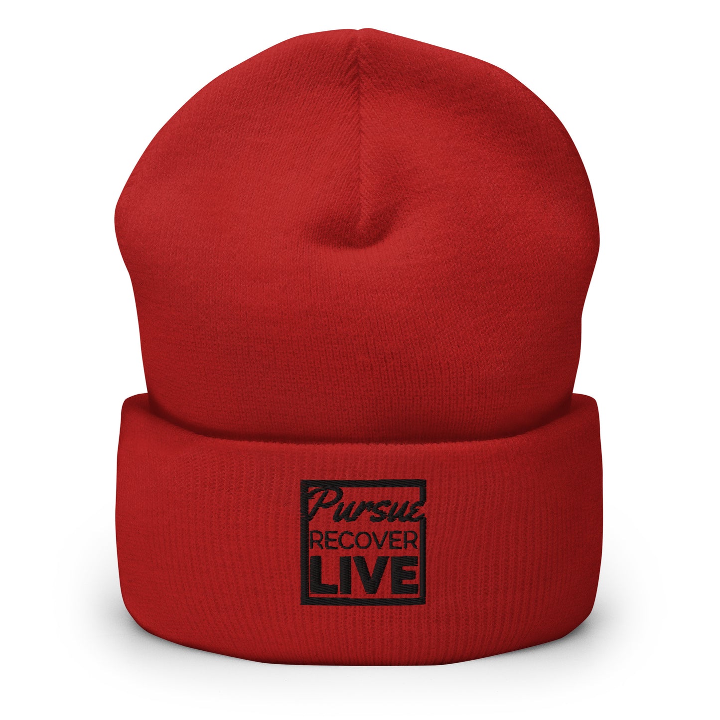 PURSUE RECOVER LIVE Cuffed Beanie - BLK EMB