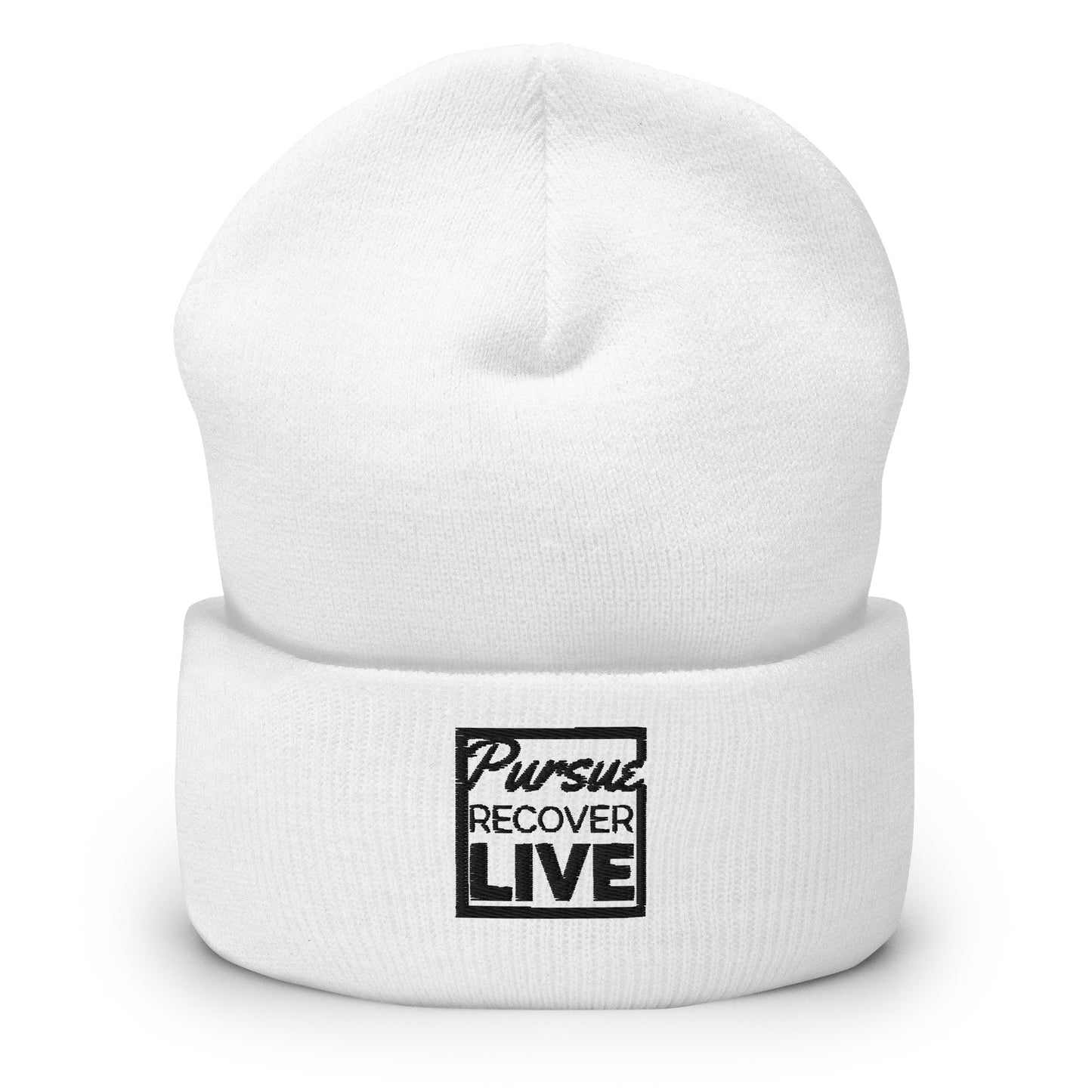 PURSUE RECOVER LIVE Cuffed Beanie - BLK EMB