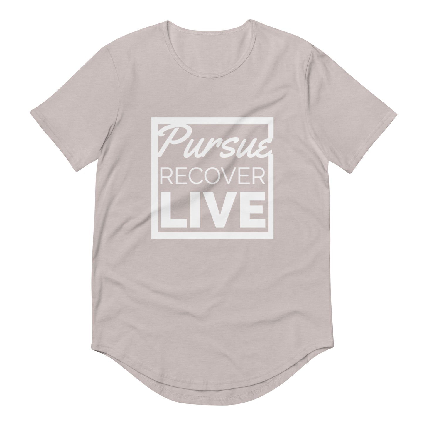 PURSUE RECOVER LIVE Men's Curved Hem Tee - WHT Label