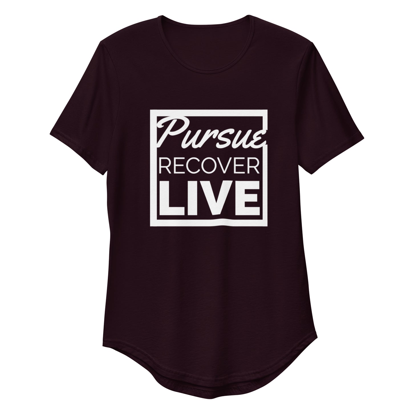 PURSUE RECOVER LIVE Men's Curved Hem Tee - WHT Label