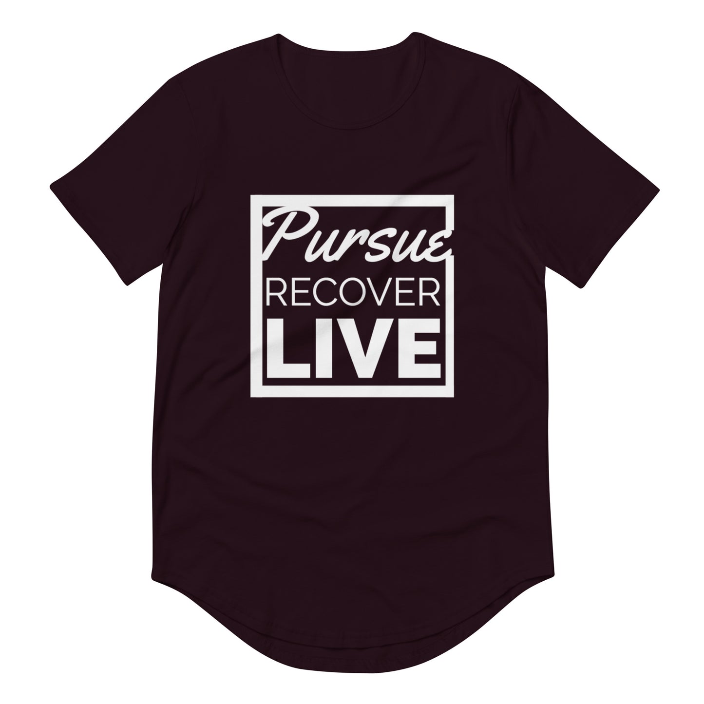 PURSUE RECOVER LIVE Men's Curved Hem Tee - WHT Label