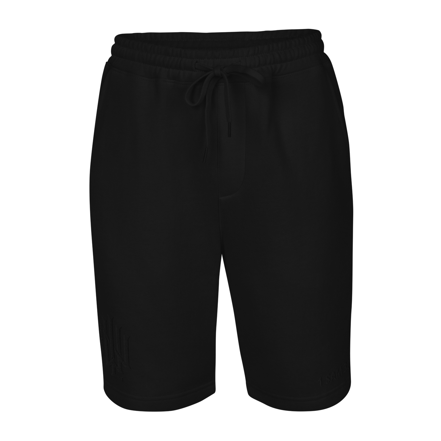 Brand Men's fleece shorts BLK EMB copy