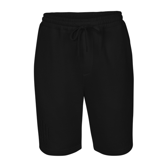 Brand Men's fleece shorts BLK EMB copy