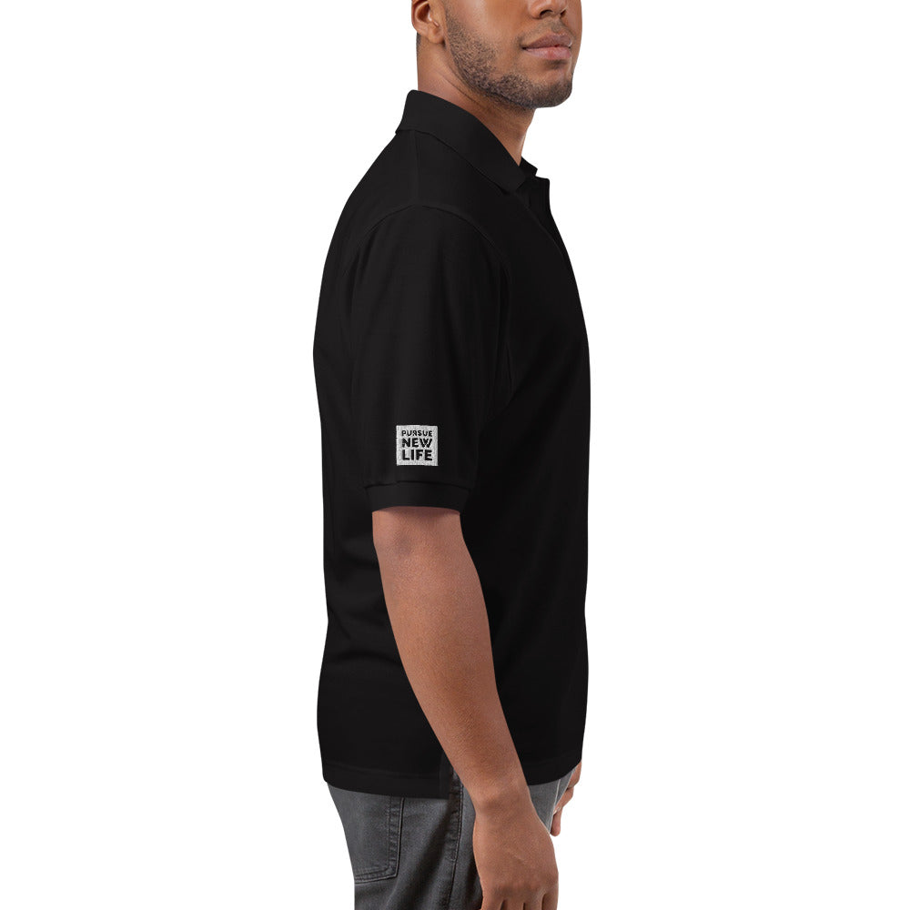 Pursue New Life Men's Premium Embroidered Polo