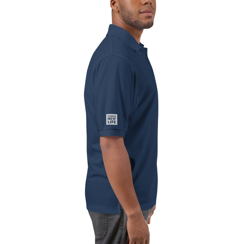 Pursue New Life Men's Premium Embroidered Polo