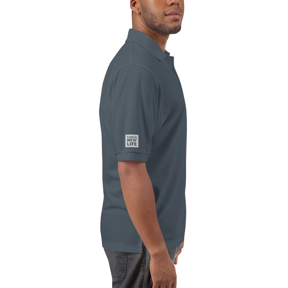 Pursue New Life Men's Premium Embroidered Polo