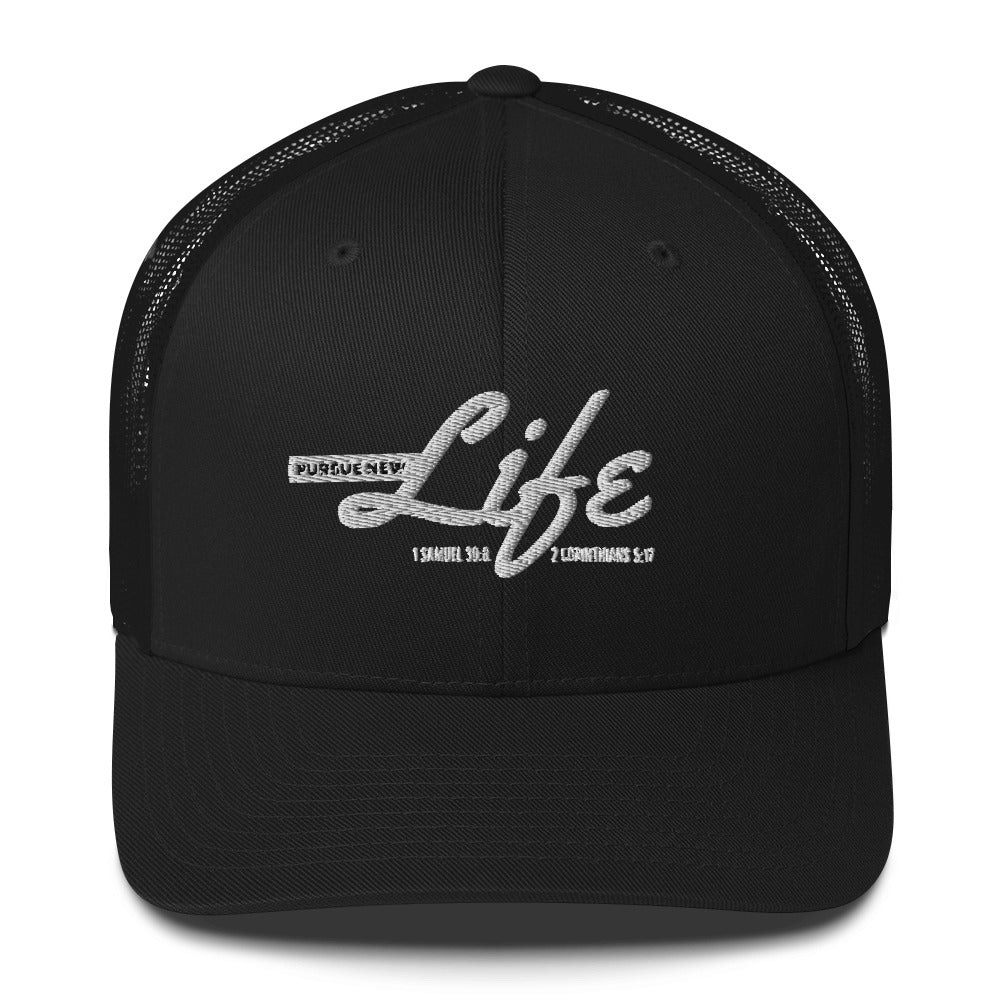 PURSUE NEW LIFE Trucker Cap -WHT EMB