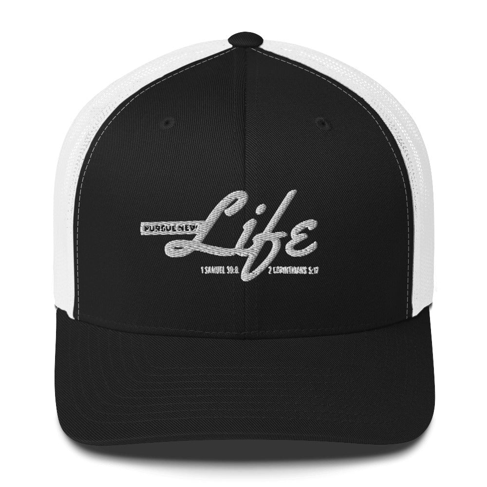 PURSUE NEW LIFE Trucker Cap -WHT EMB