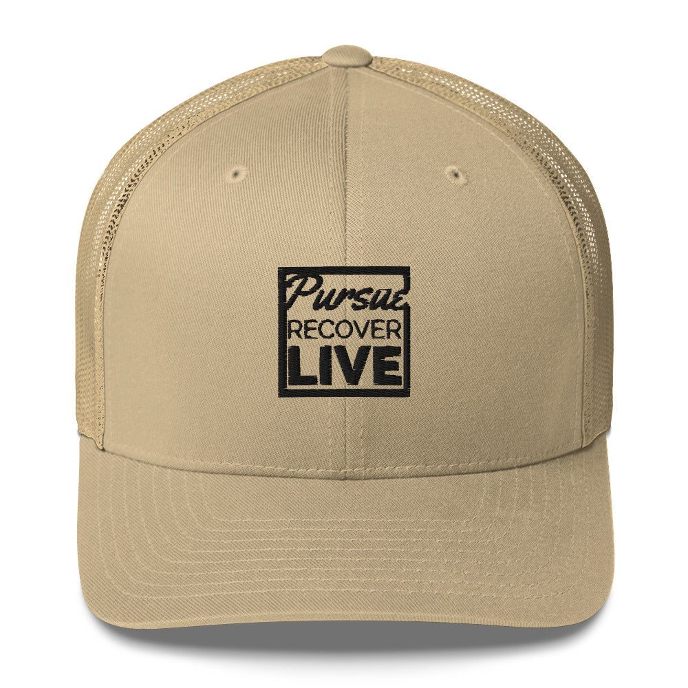 PURSUE RECOVER LIVE Trucker Cap - BLK EMB