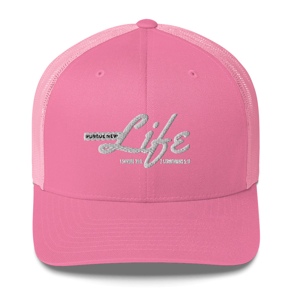 PURSUE NEW LIFE Trucker Cap -WHT EMB