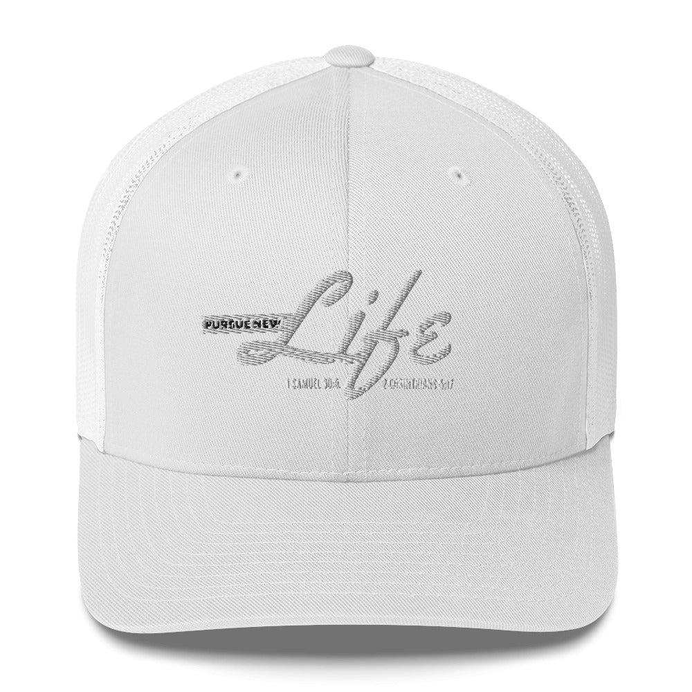 PURSUE NEW LIFE Trucker Cap -WHT EMB