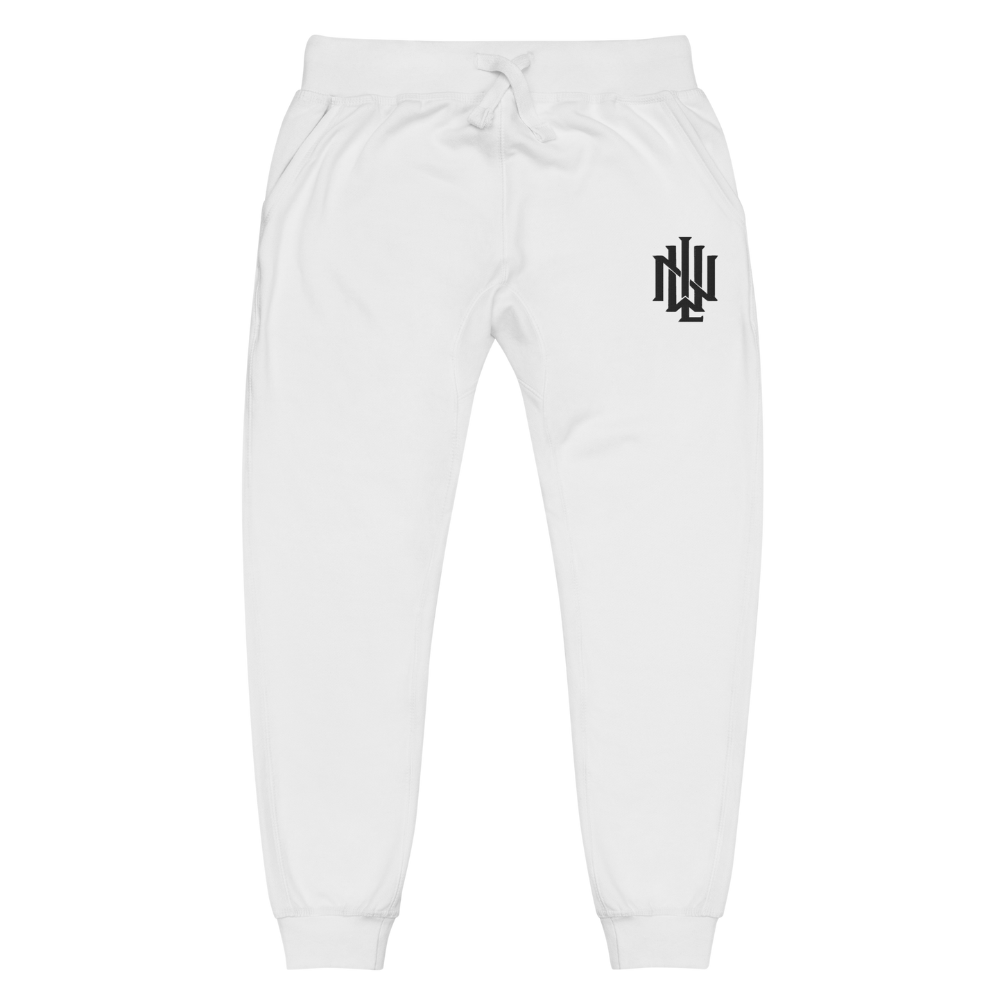 Brand Unisex fleece sweatpants BLK EMB