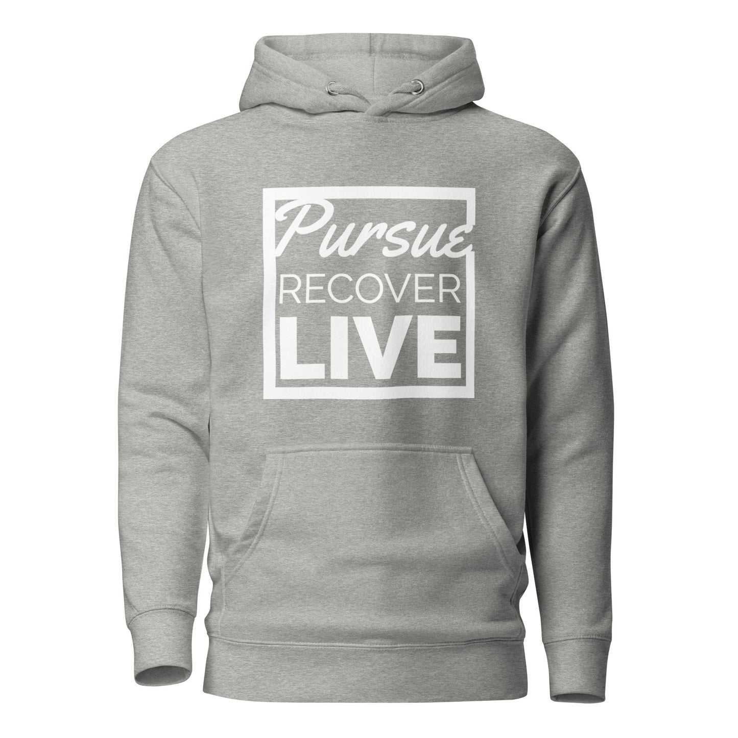 PURSUE RECOVER LIVE Unisex Hoodie - WHT DTG