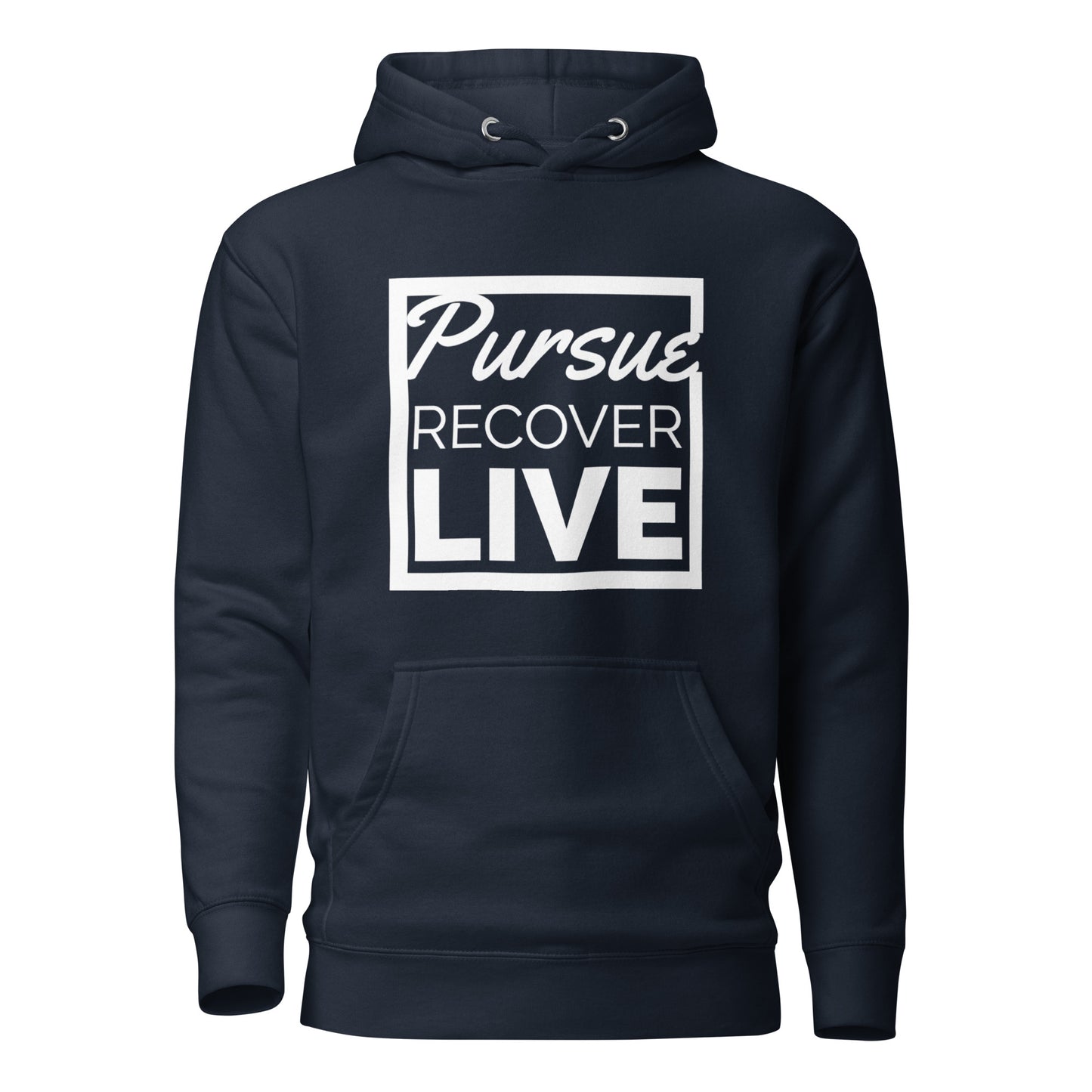 PURSUE RECOVER LIVE Unisex Hoodie - WHT DTG