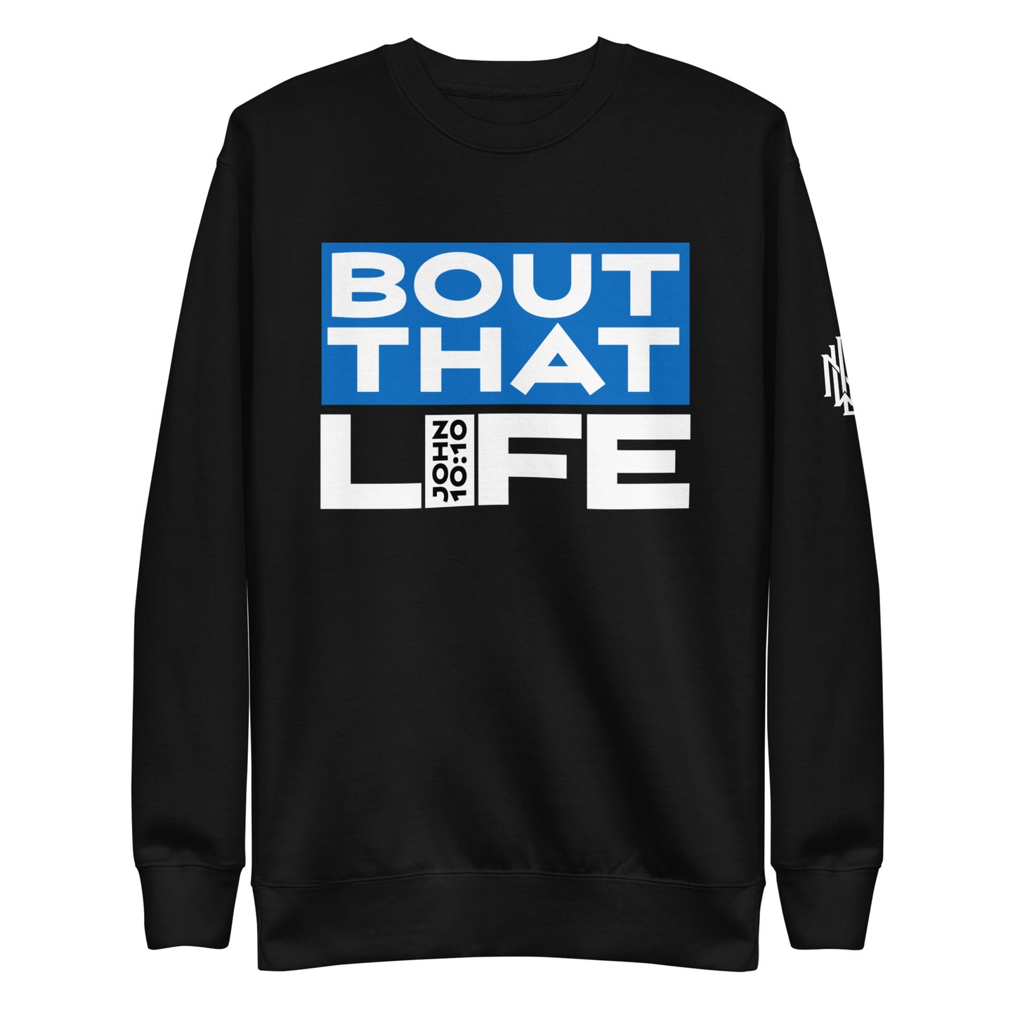 BOUT THAT JOHN 10:10 LIFE BLU BLOCK PULLOVER