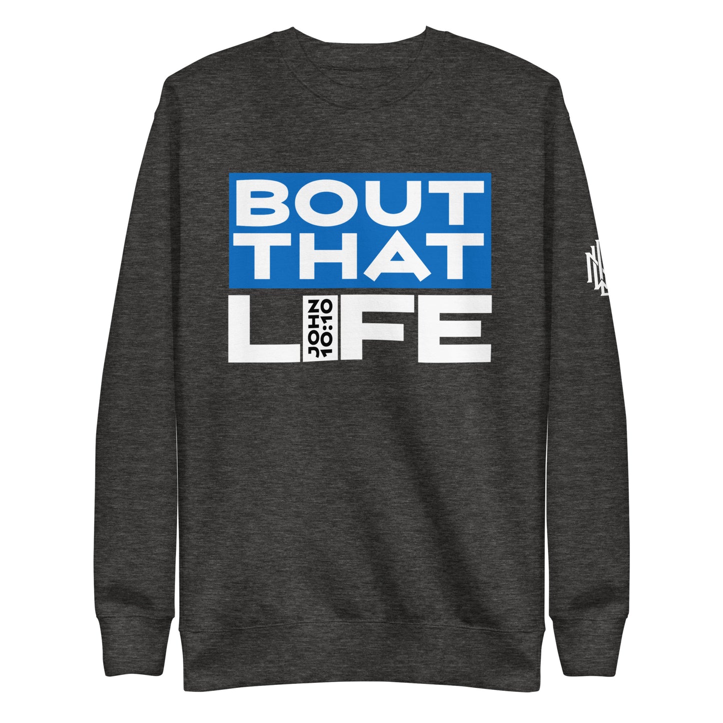 BOUT THAT JOHN 10:10 LIFE BLU BLOCK PULLOVER