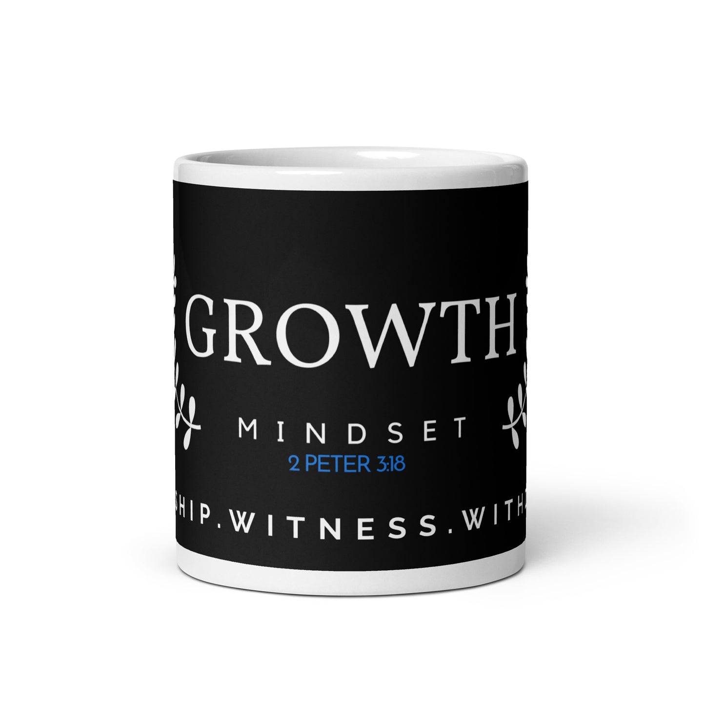 GROWTH MINDSET White glossy mug