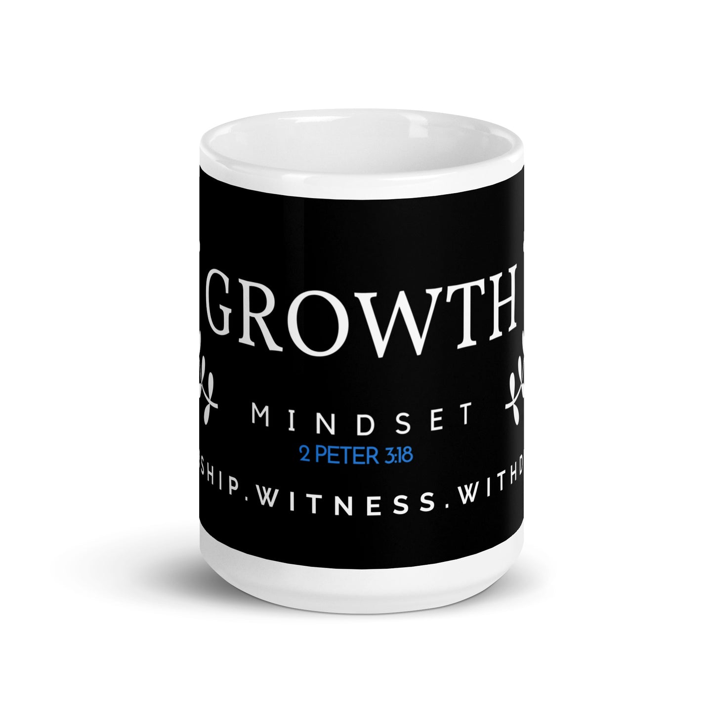 GROWTH MINDSET White glossy mug